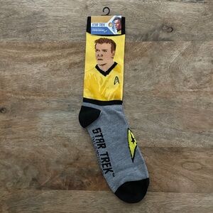 5/$20 NEW Adult Star Trek Captain Kirk Socks
